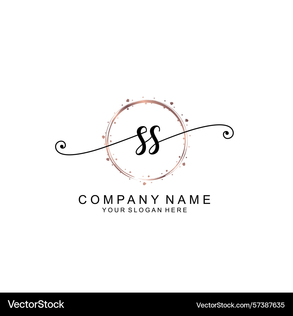 Elegant ss initial logo collection with modern Elegant ss initial logo collection with modern Vector Image