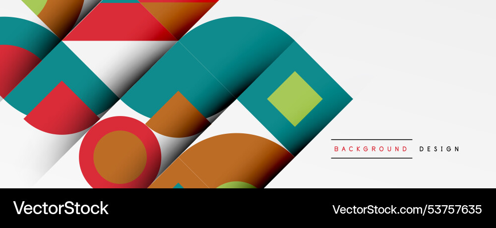 Geometric design abstract background - circles Vector Image