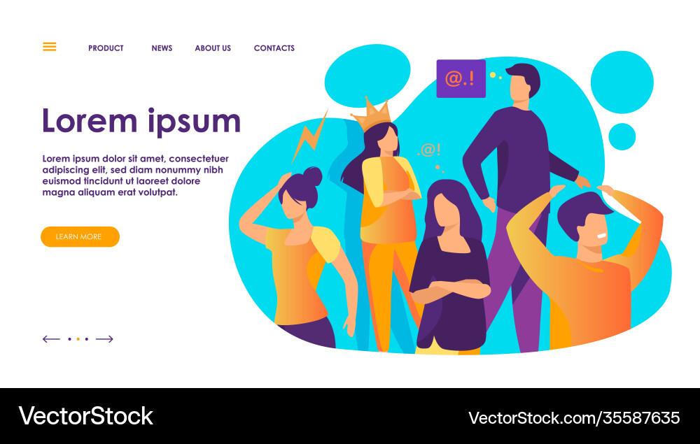 Group people with problem behavior Vector Image