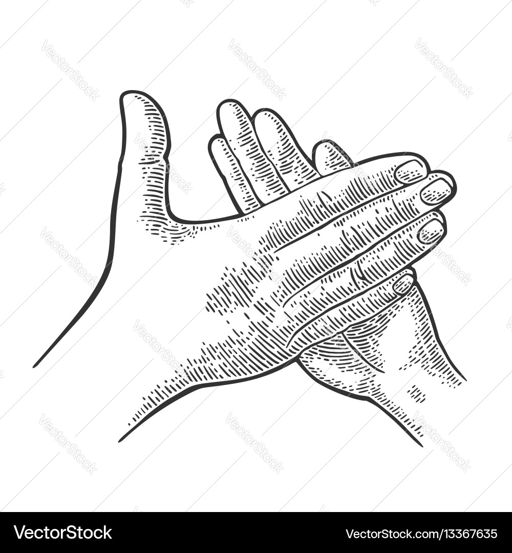 Man Clapping Hands - Applause Gesture vector image