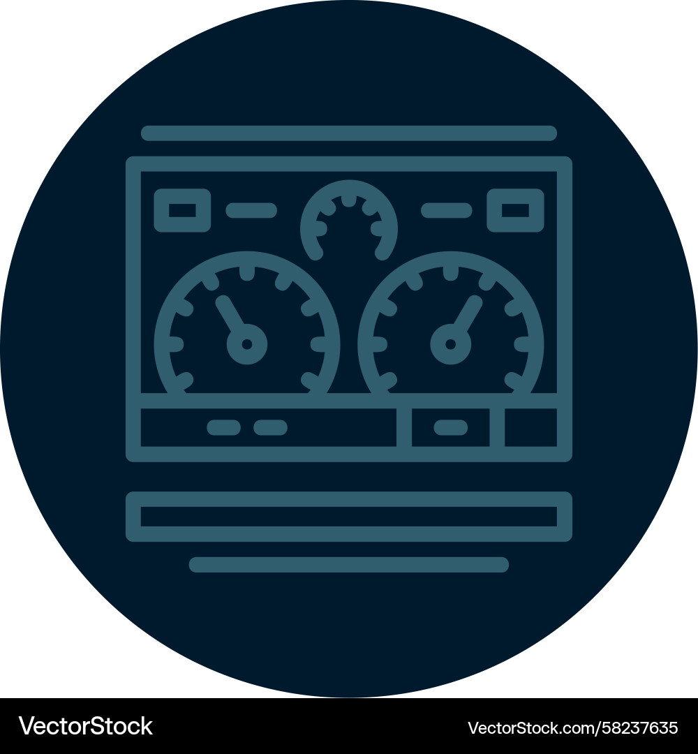 Multi-Color Dashboard Display Icon Vector Image
