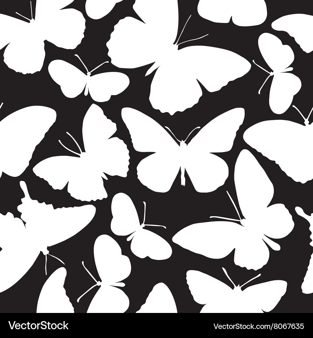 Seamless pattern with butterflies Vector Image