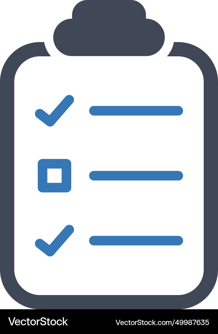 Task List Icon - Checkmark Vector Image