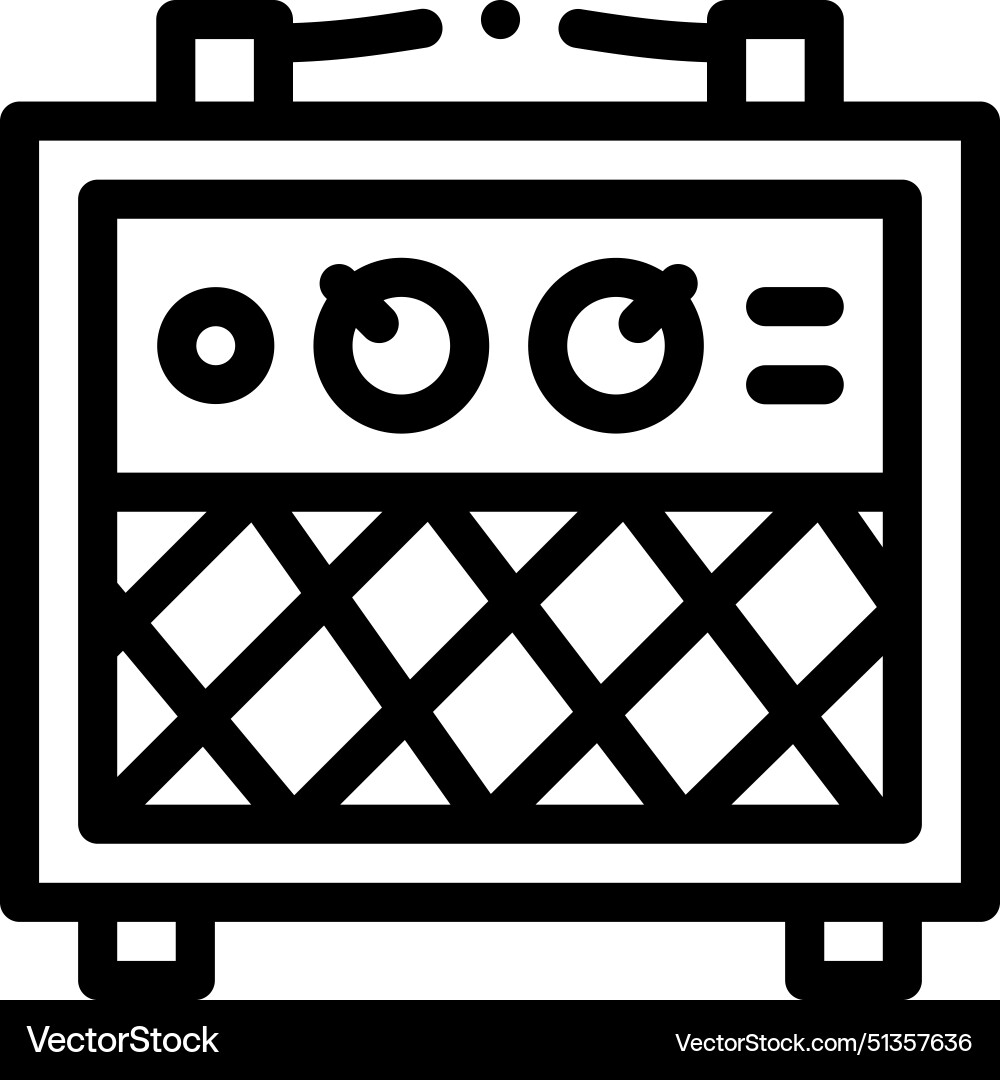 Amplifier icon thin linear style design isolated Amplifier icon thin linear style design isolated vector image