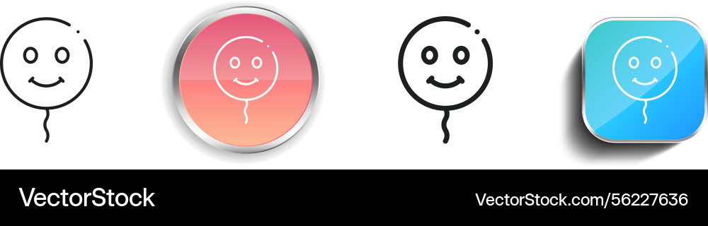 Lucky icon thin linear regular and button style vector image