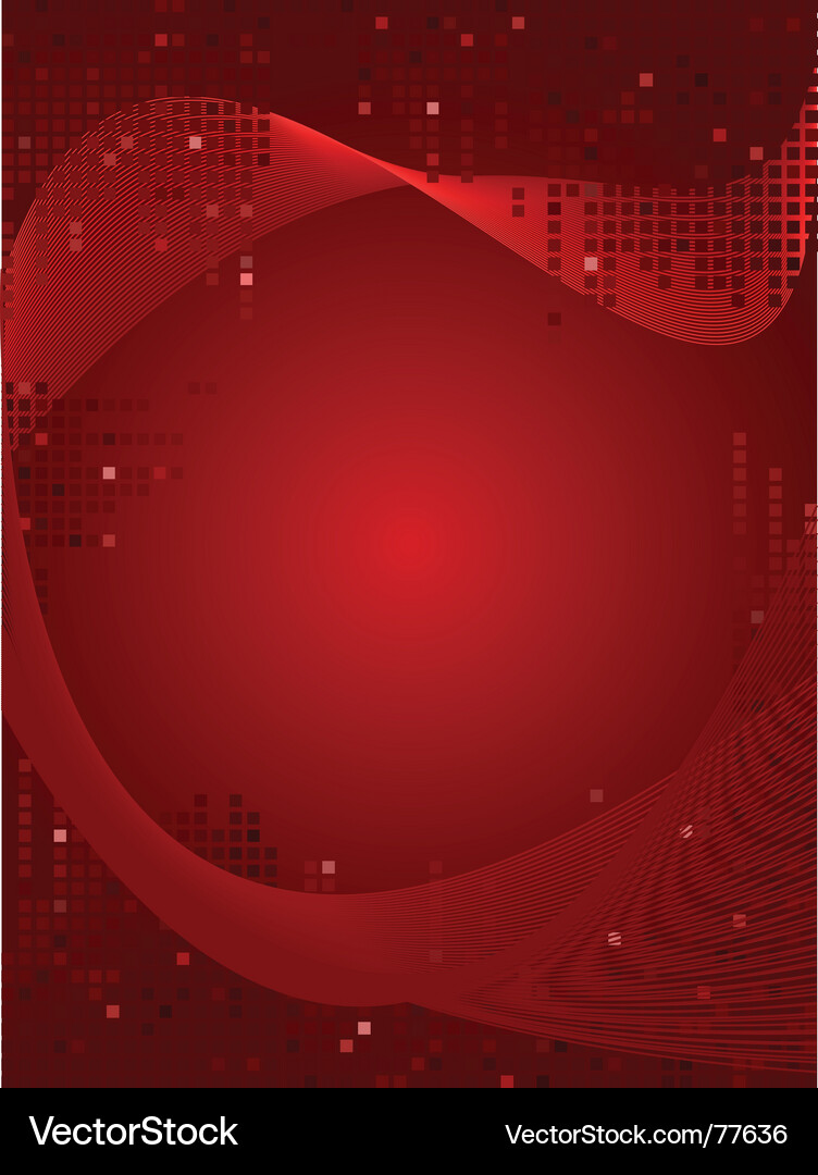 Red Swirl Mosaic Background Vector Image