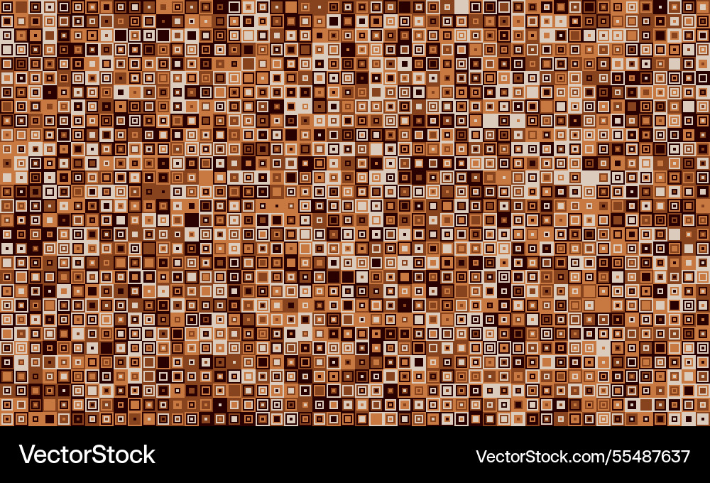 Abstract cube mosaic with structured colors vector image