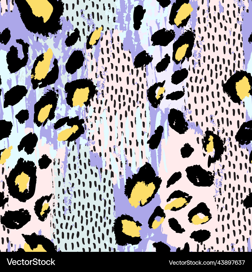 Abstract paint stroke dots leopard spots stains Abstract paint stroke dots leopard spots stains vector image