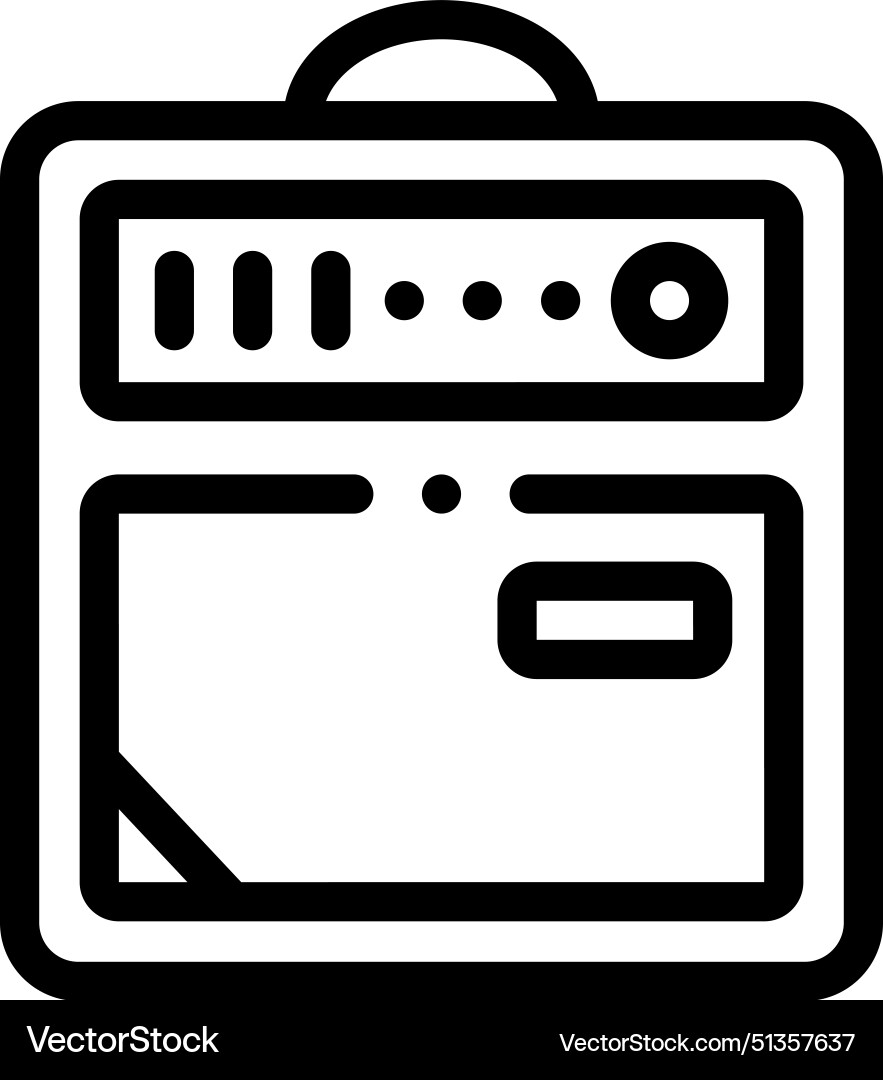 Amplifier icon thin linear style design isolated Amplifier icon thin linear style design isolated vector image
