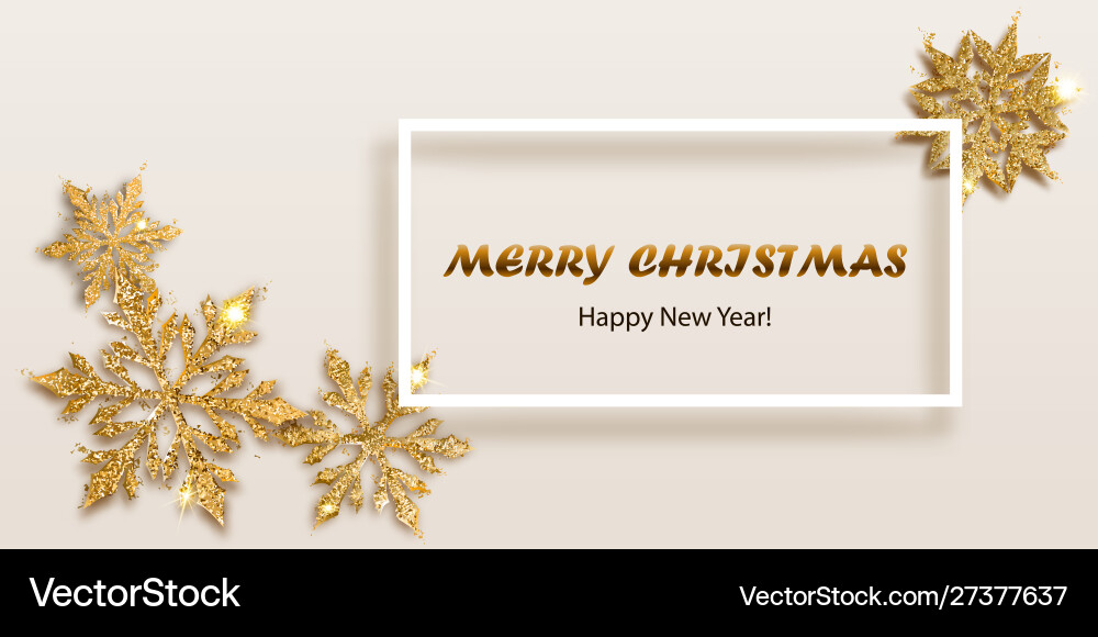 Background shiny snowflakes with frame Background shiny snowflakes with frame vector image