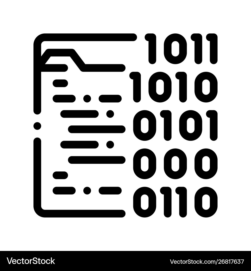 Binary Code System Icon vector image