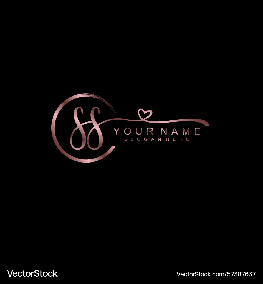 Elegant ss initial handwriting logo collection Elegant ss initial handwriting logo collection Vector Image