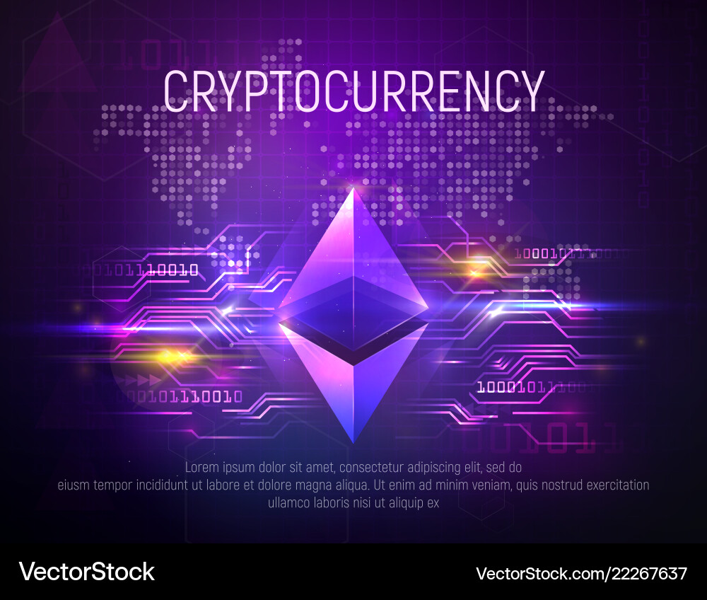 Ethereum Mining Technology vector image