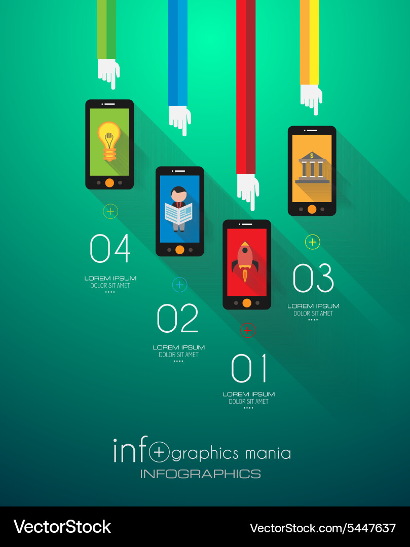 Flat ui design concepts for unique infographics Flat ui design concepts for unique infographics vector image