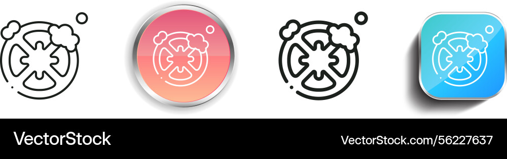 Luffa icon thin linear regular and button style Vector Image