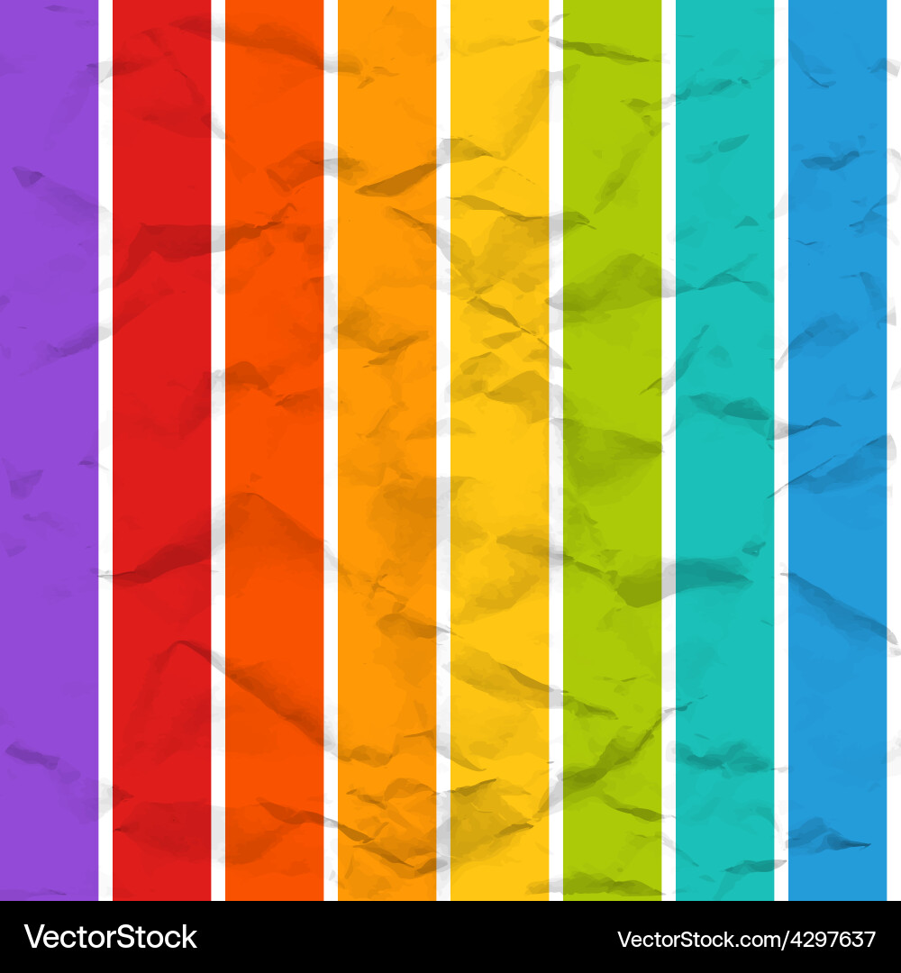 Rainbow crumpled paper seamless pattern Royalty Free Vector