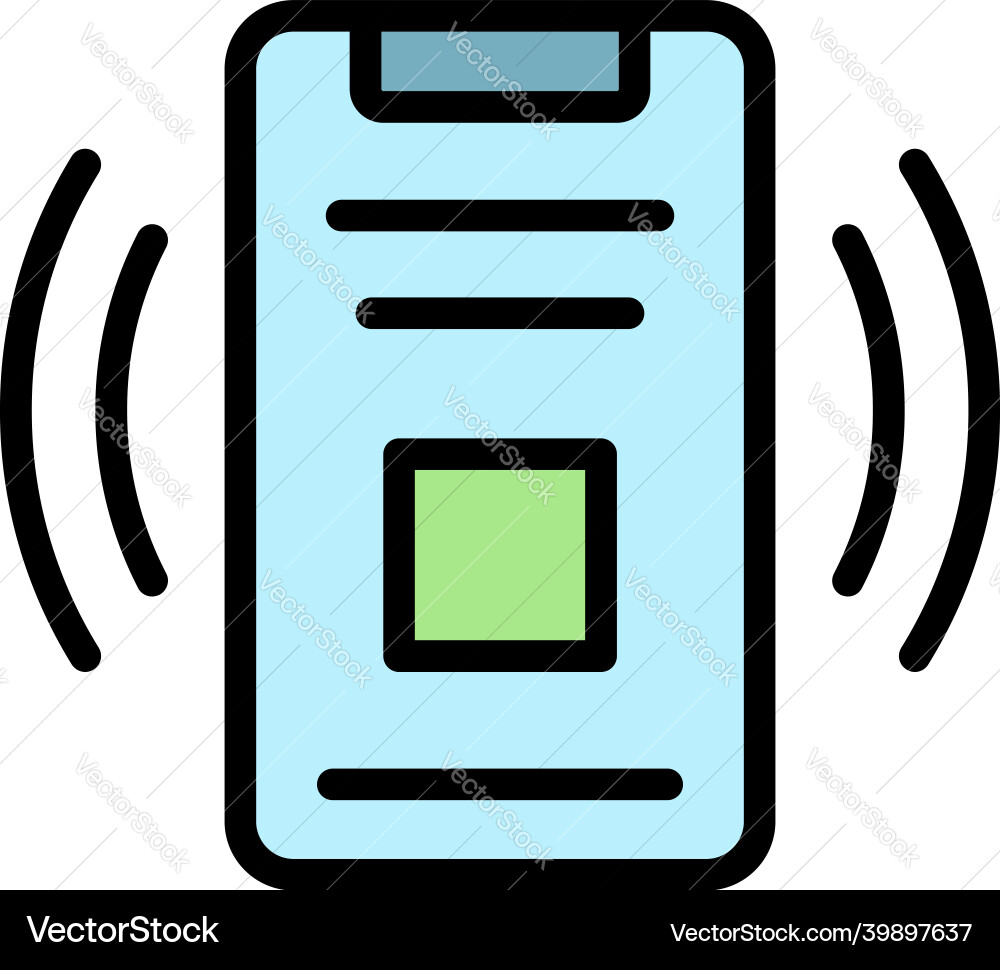 Smartphone Online-Umfrage-Symbol Farbe Umriss Smartphone Online-Umfrage-Symbol Farbe Umriss vektorbild