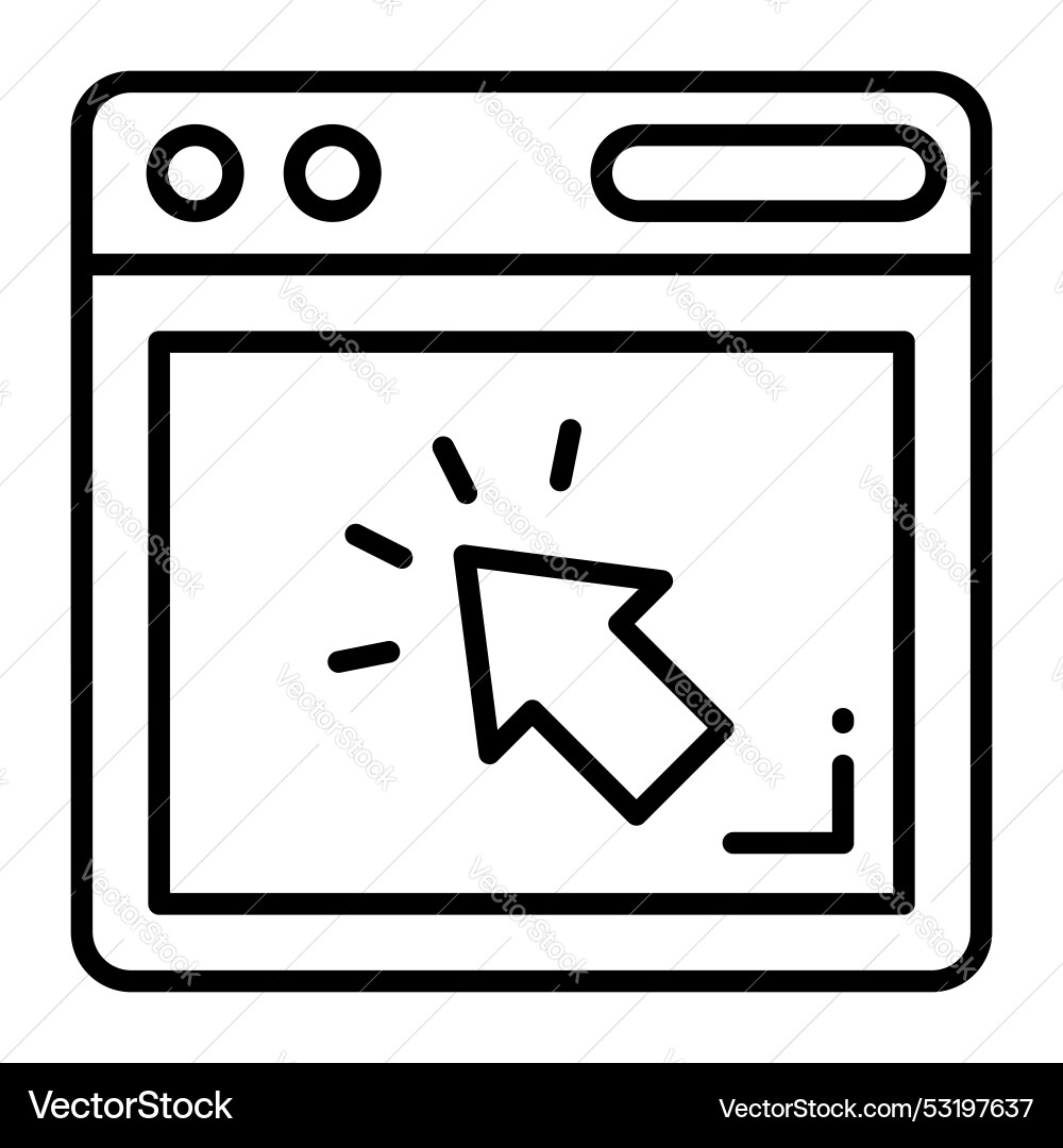 Web cursor icon isolated on white background Vector Image