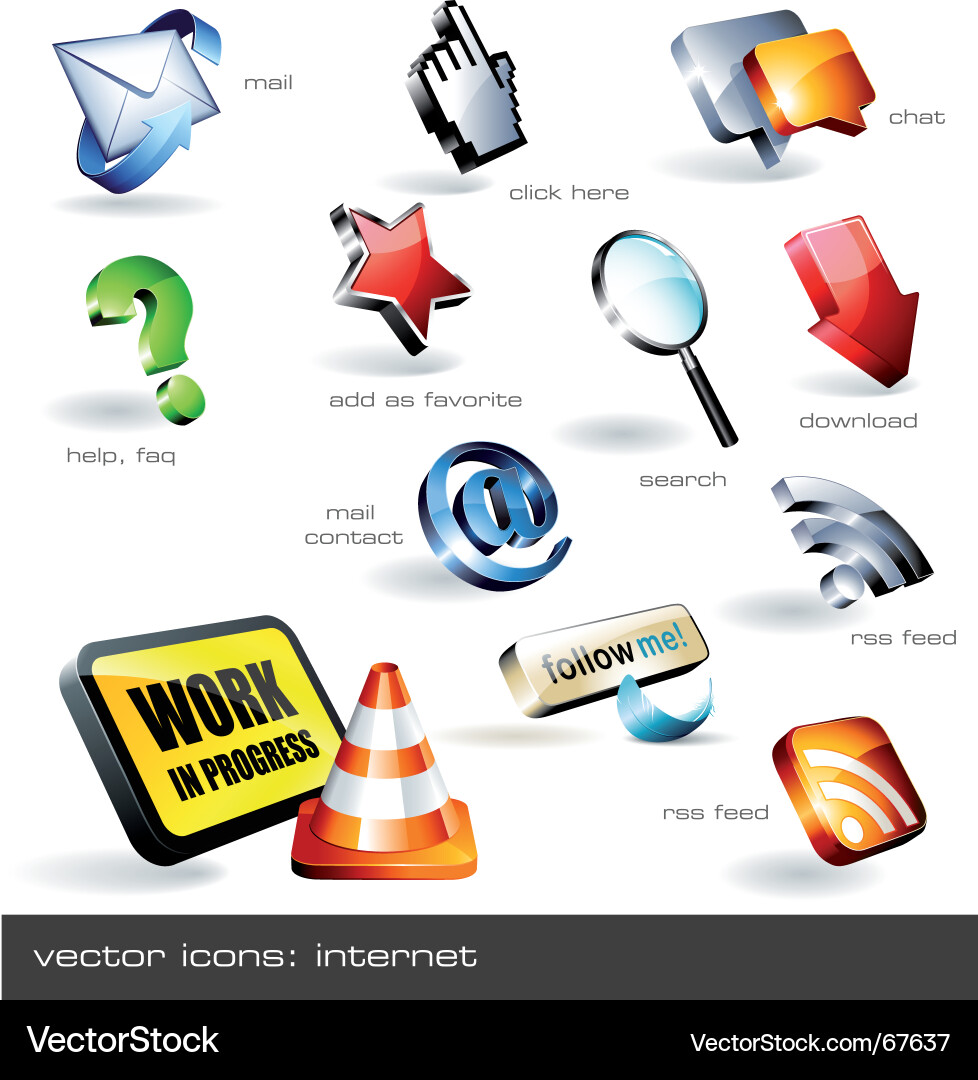 Web Icons Collection vector image