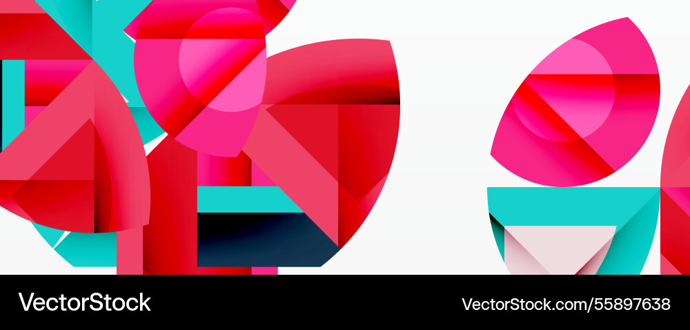 Abstract geometric composition with interlocking Abstract geometric composition with interlocking vector image