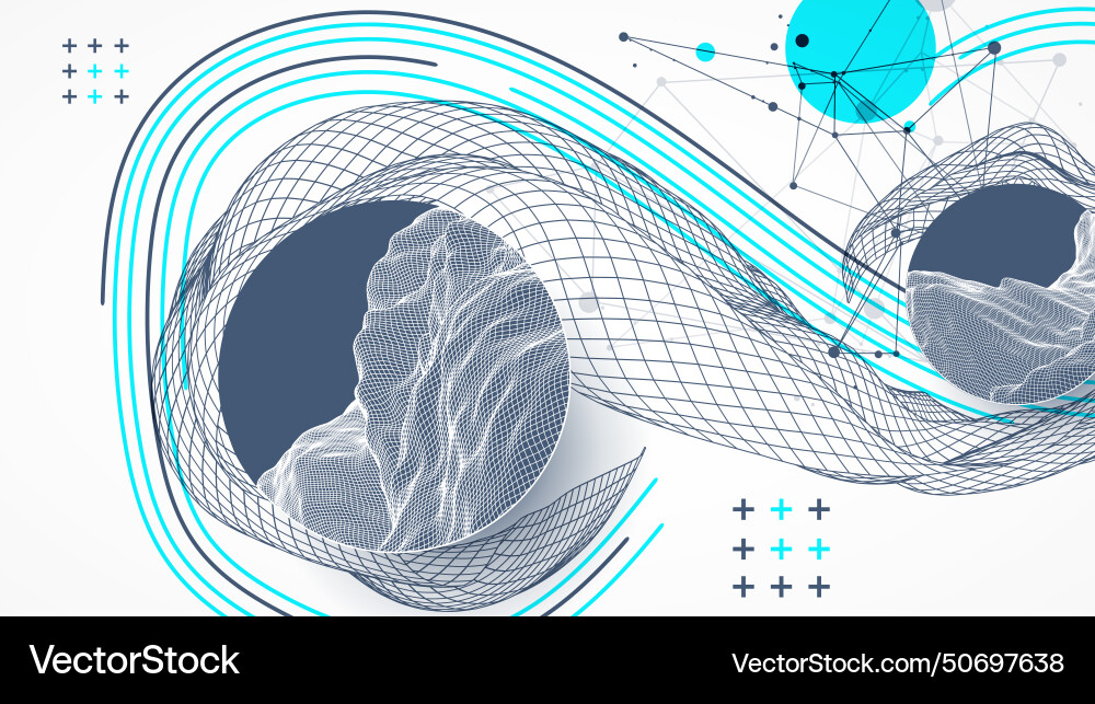 Abstract wave is made in a frame style template Abstract wave is made in a frame style template vector image