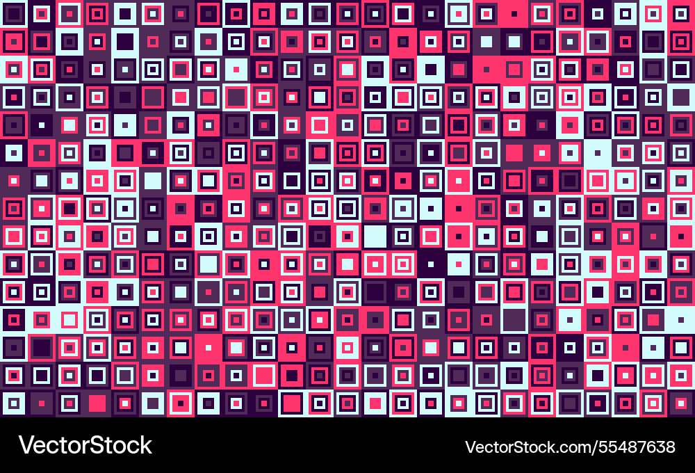 Geometric grid pattern with textured cubes Vector Image