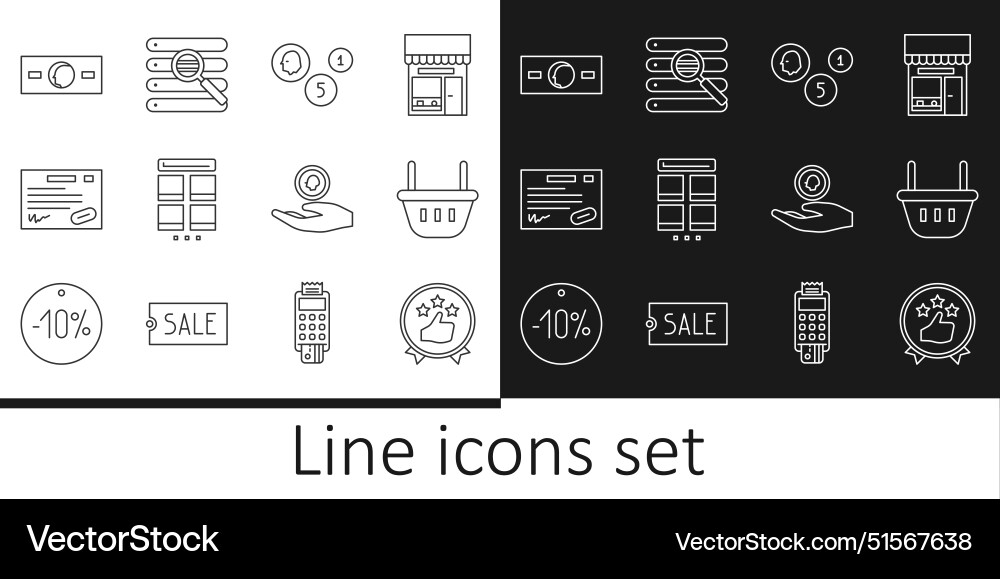 Set line consumer or customer product rating Set line consumer or customer product rating vector image