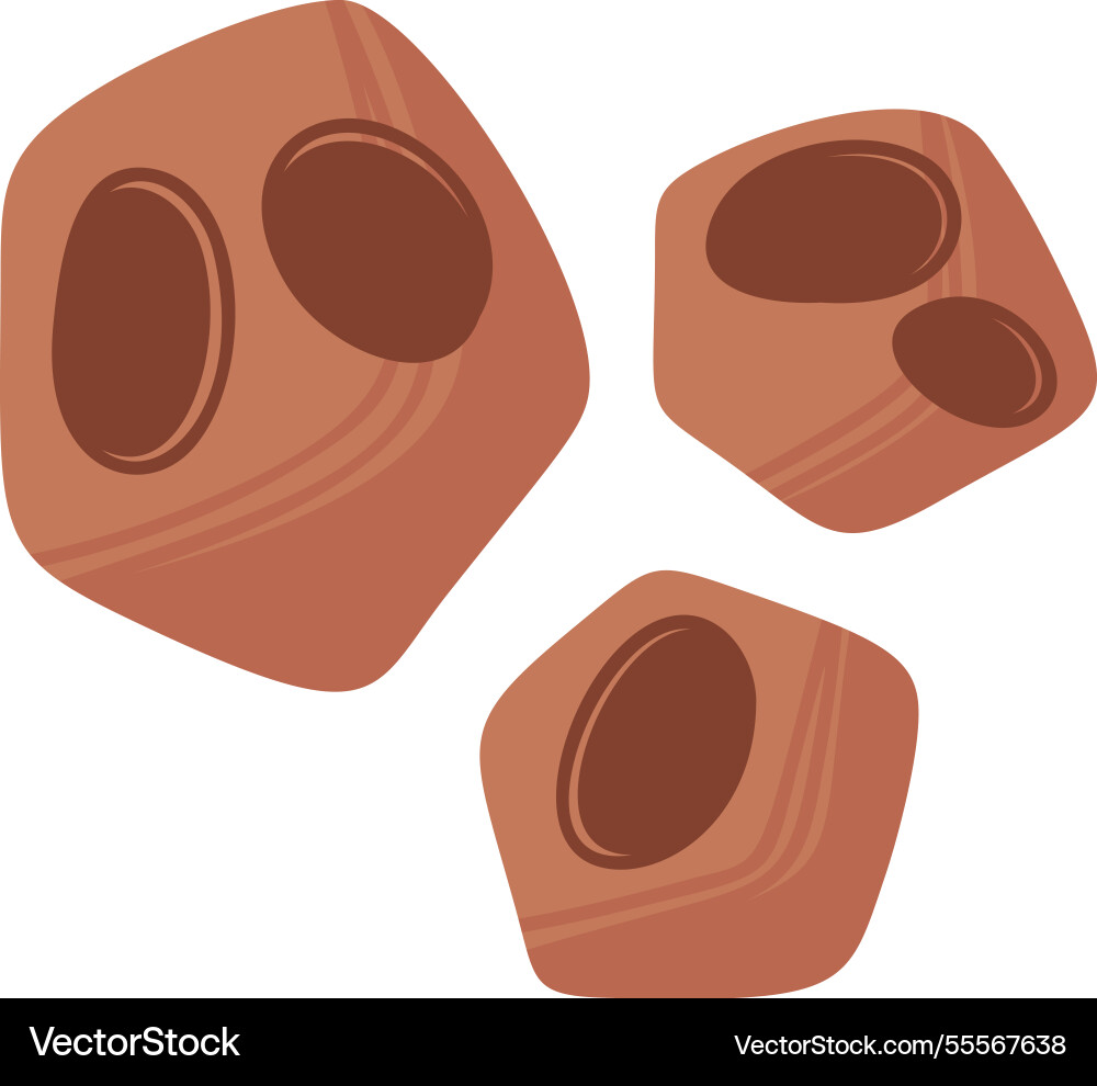 Three asteroids outer space bodies Vector Image