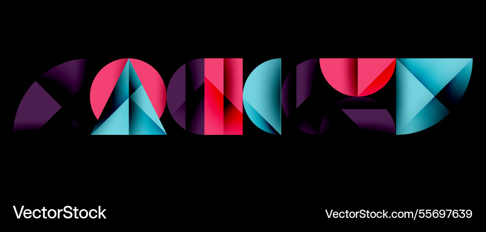 Abstract geometric pattern with intersecting Vector Image
