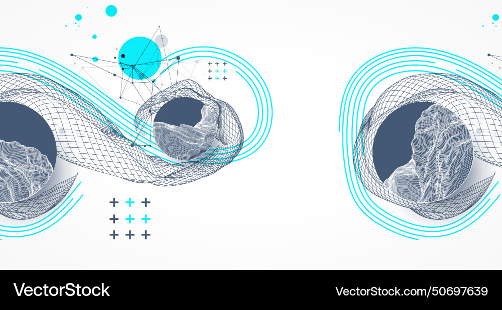 Abstract wave is made in a frame style template Abstract wave is made in a frame style template vector image