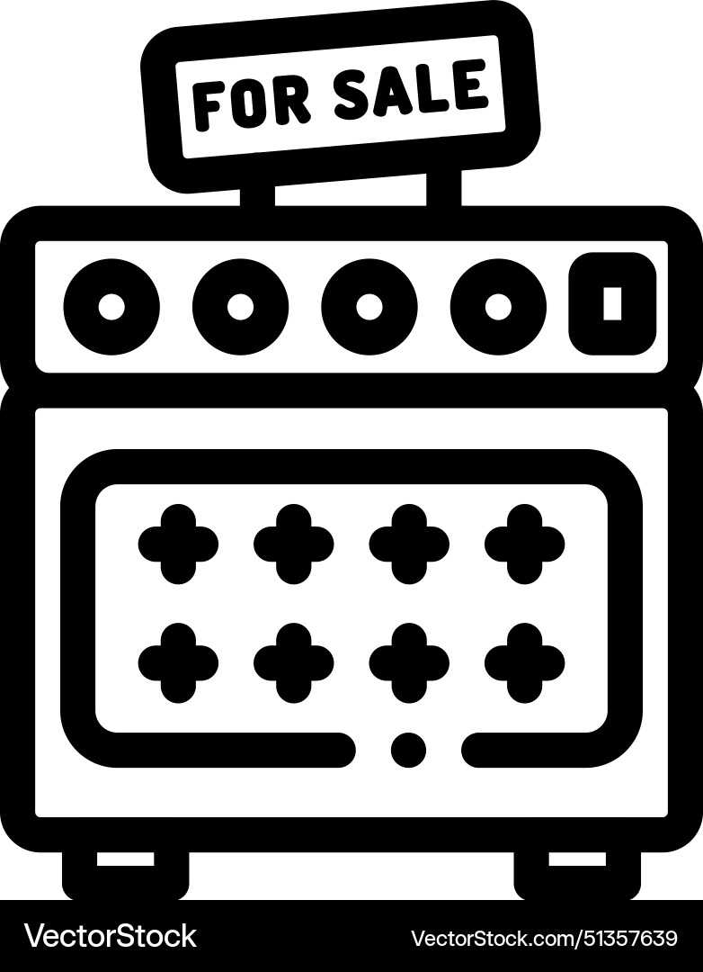 Amplifier icon thin linear style design isolated Amplifier icon thin linear style design isolated vector image