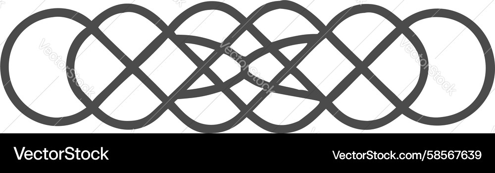 Interlocking Infinity Knot Vector Image