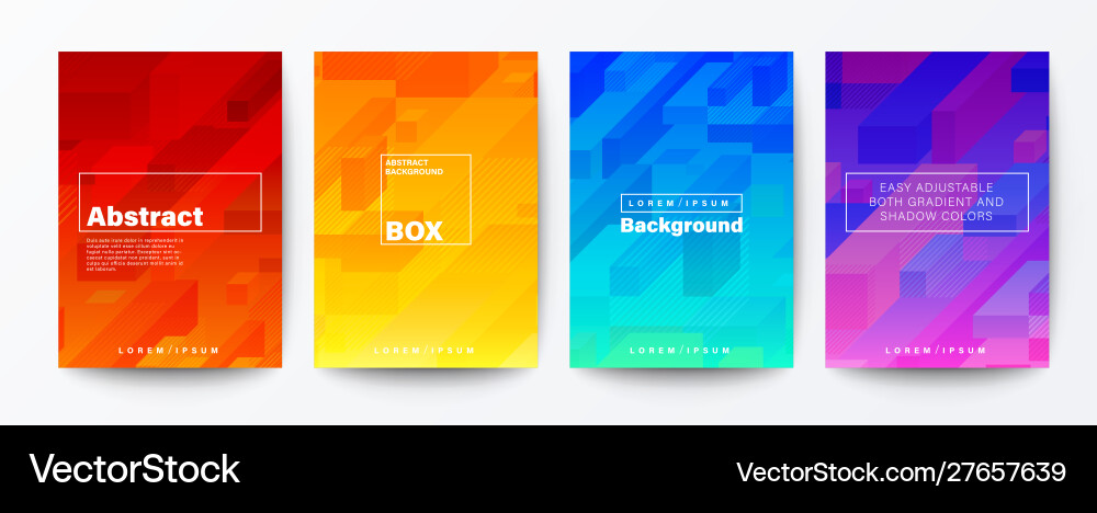 Isometric Cube Rod Gradient Background vector image