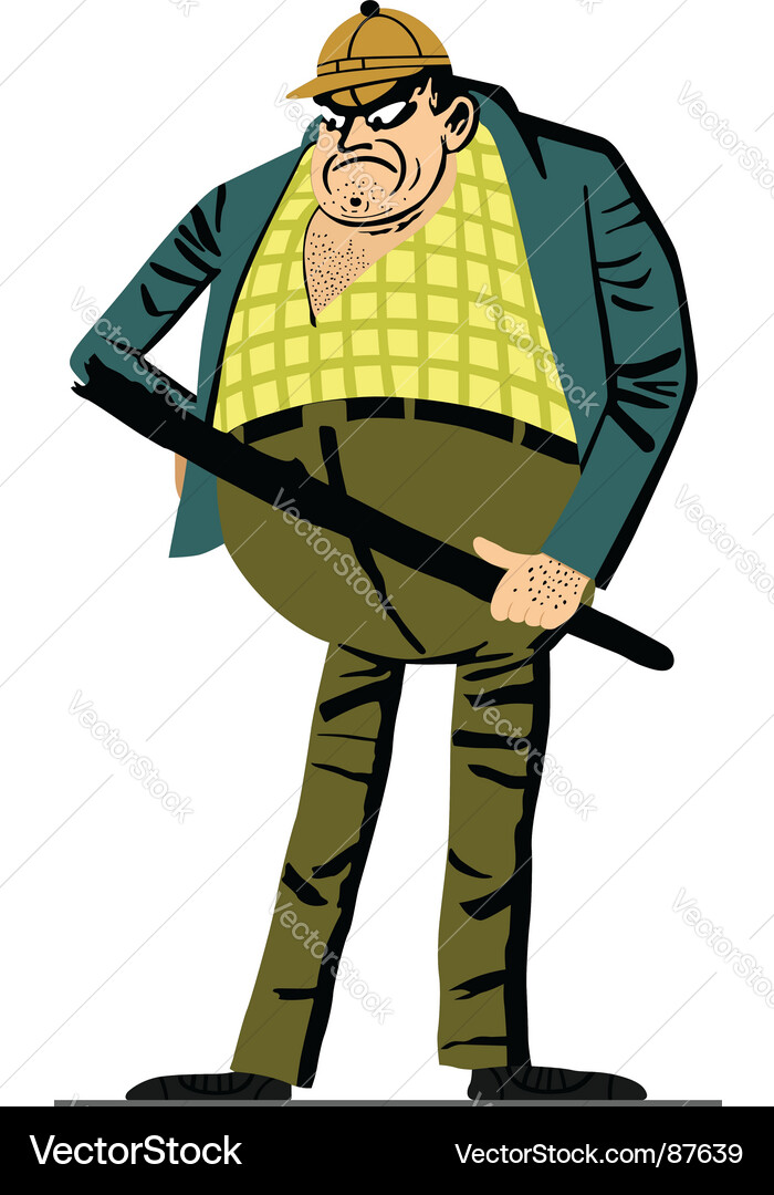 Man with club Vector Image