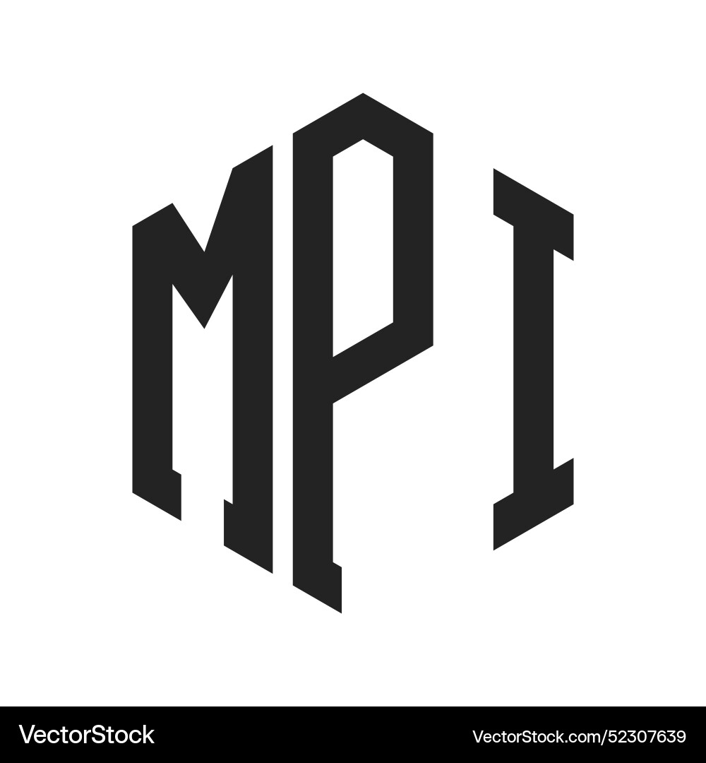 Mpi logo design initial letter monogram Vector Image