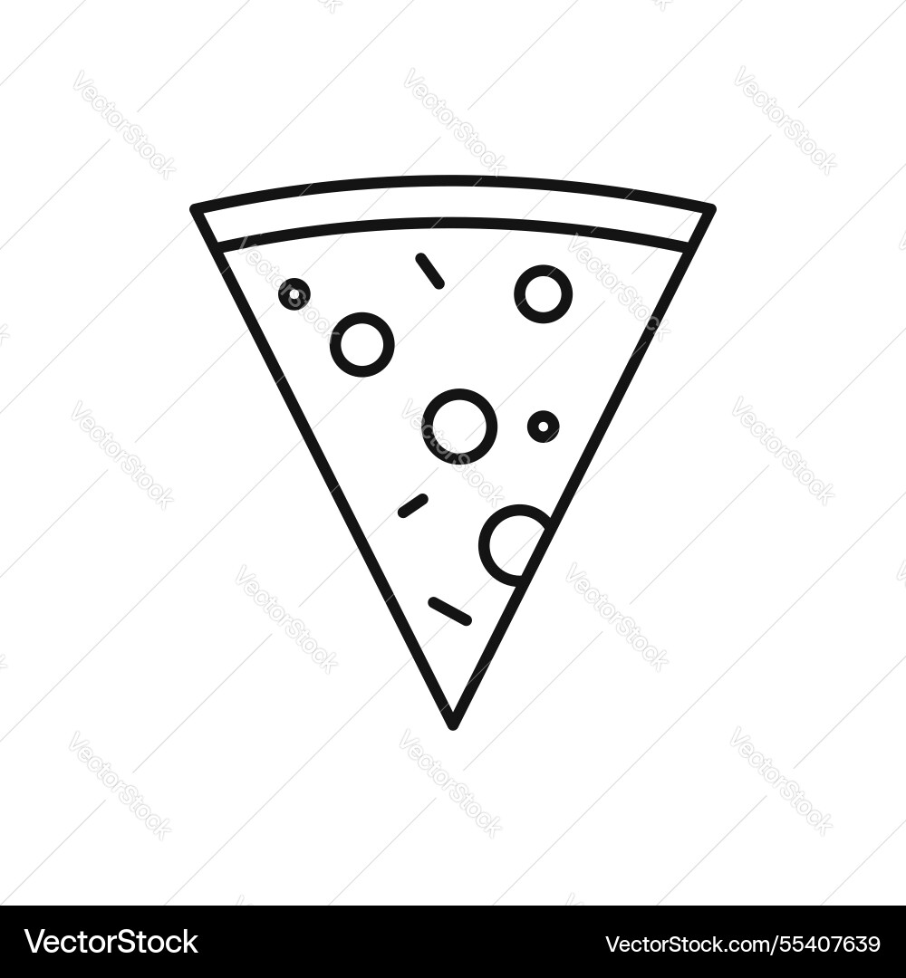Pizza slice icon simple thin line Pizza slice icon simple thin line vector image