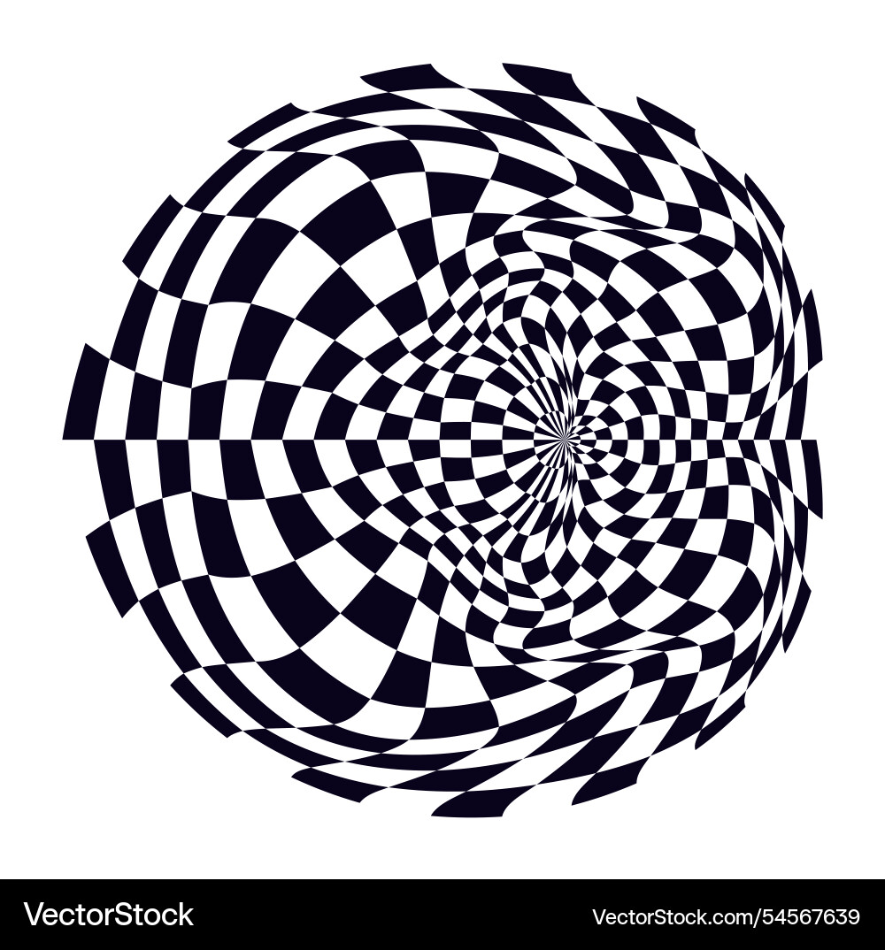 Psychedelic checkerboard pattern Psychedelic checkerboard pattern Vector Image