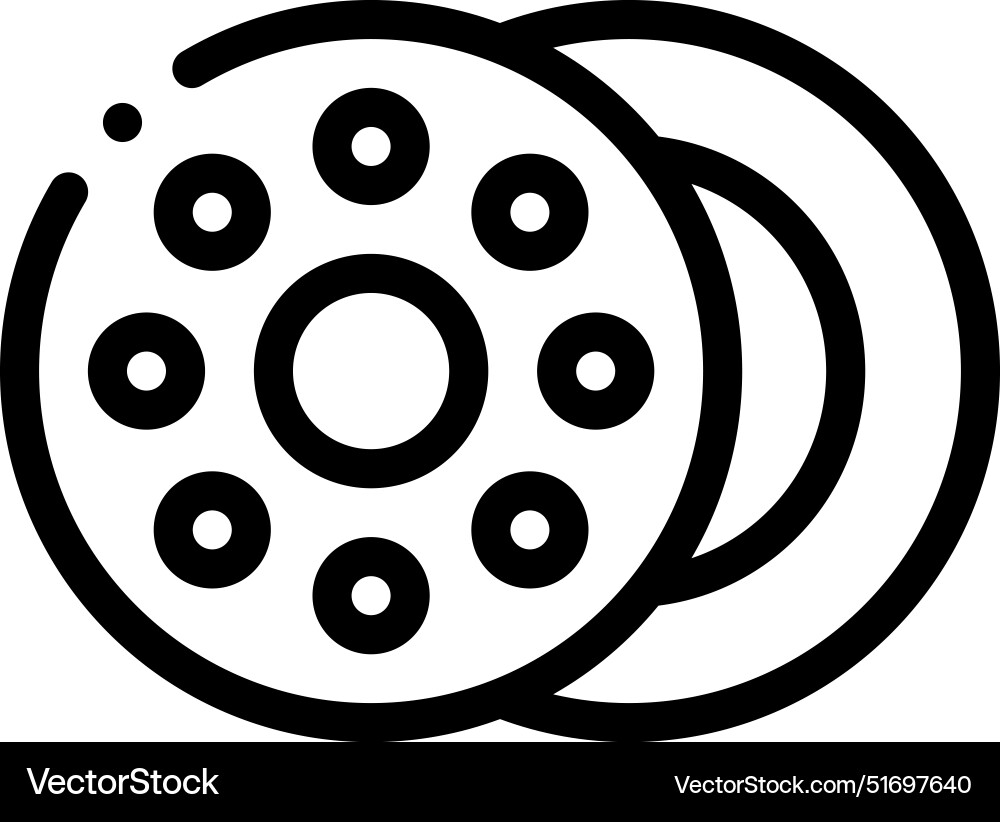 Bobbin icon thin linear style design isolated Bobbin icon thin linear style design isolated vector image