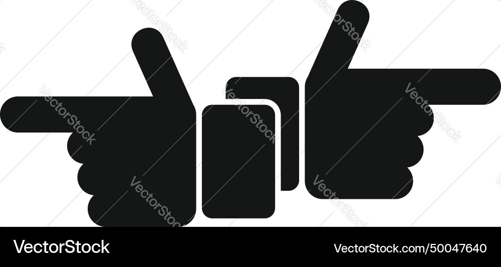 Choice direction of index icon simple Choice direction of index icon simple Vector Image