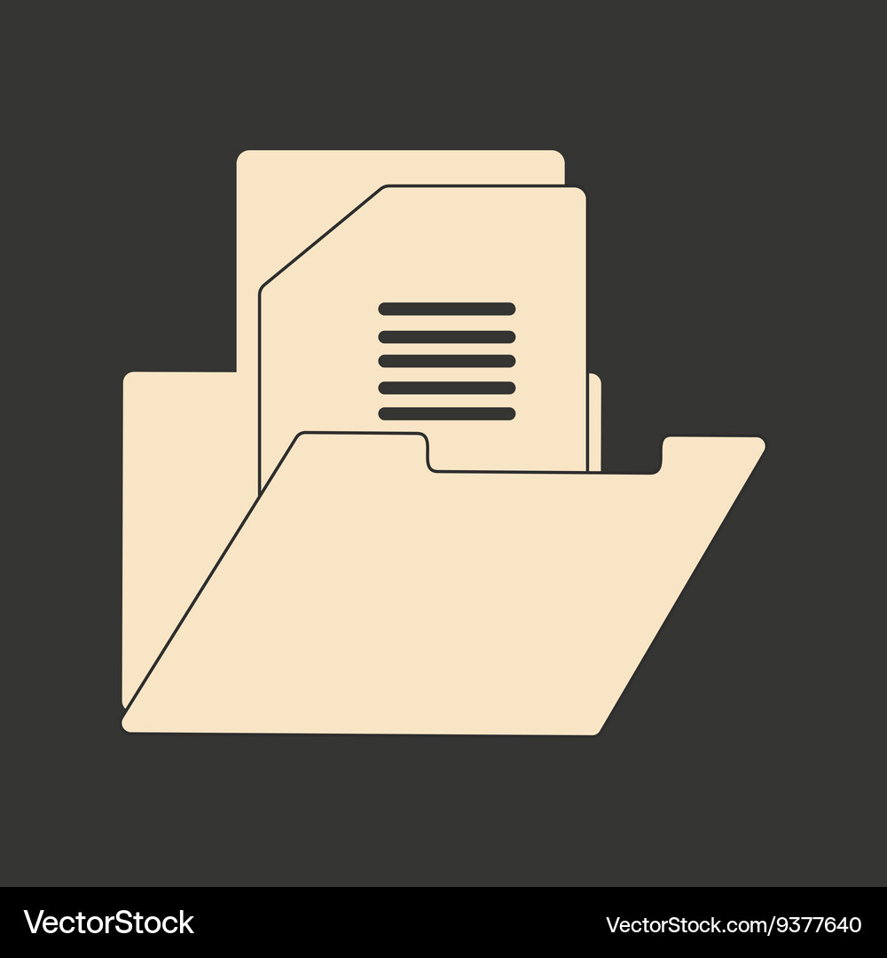 Flat in black and white mobile application folder Vector Image