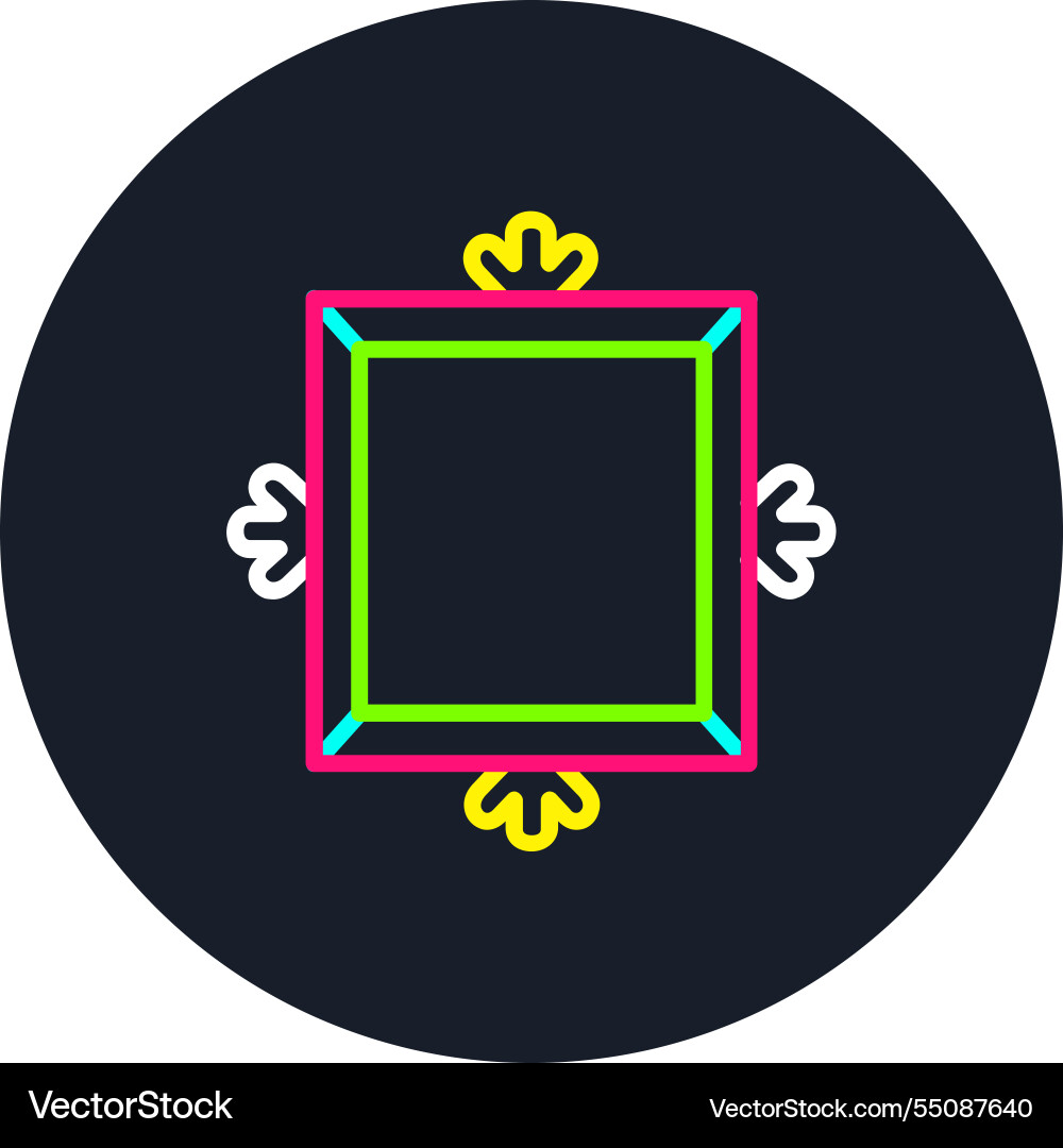 Frame line multi color icon Vector Image
