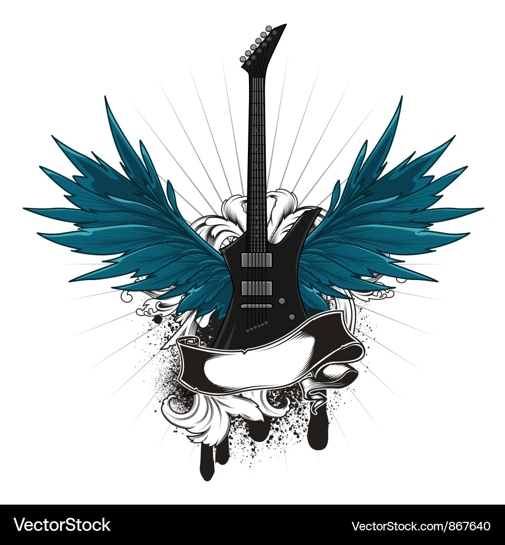Grunge Music Emblem vector image