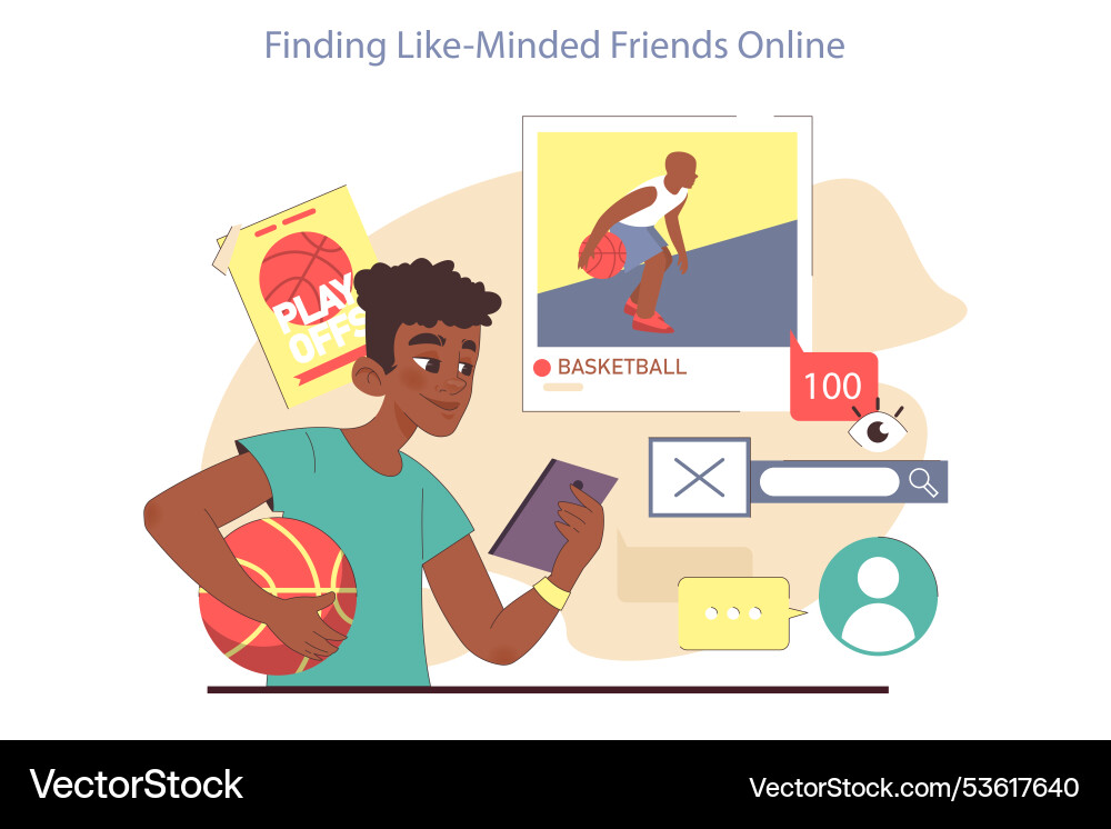 Positive aspect of social networks teenage Positive aspect of social networks teenage vector image