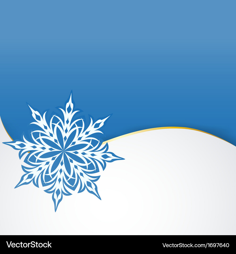 Snowflake on a paper background Vector Image