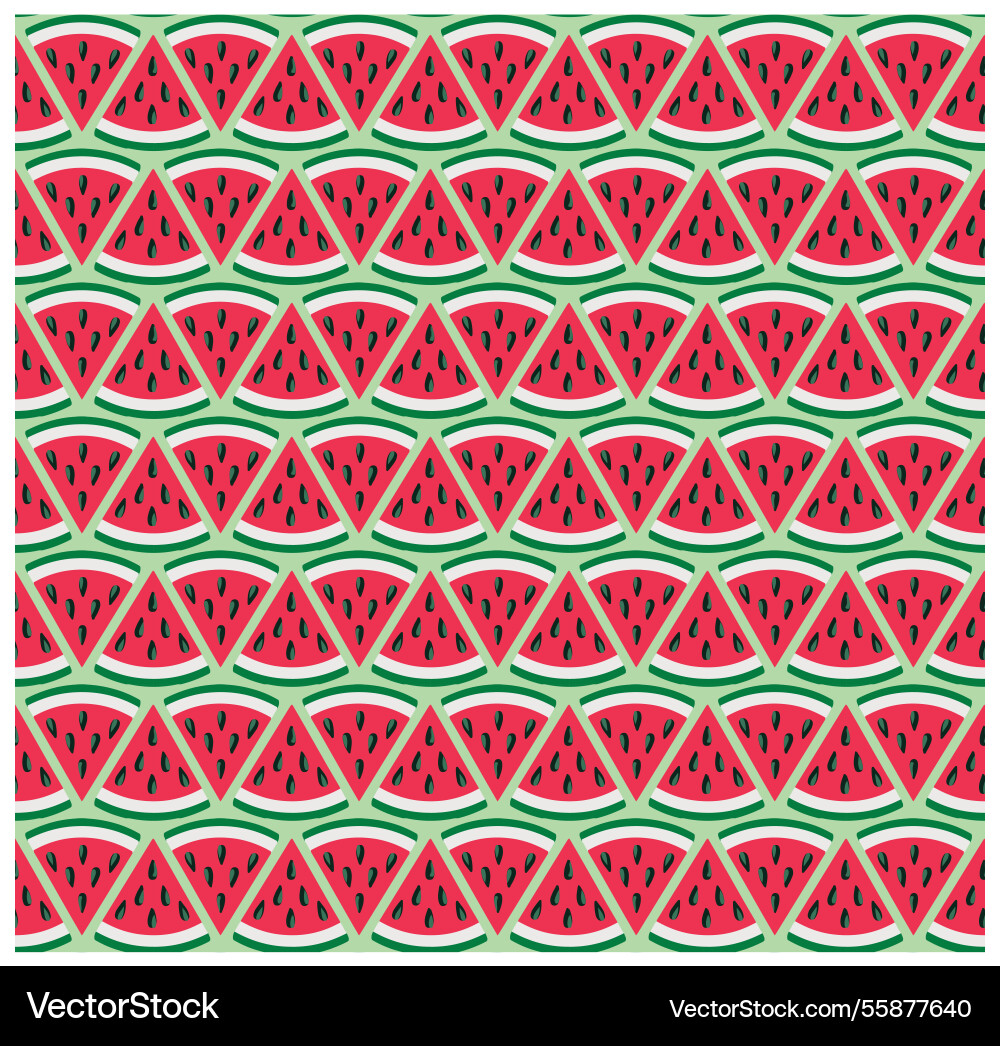 Watermelon fruits repeat sequence pattern Vector Image