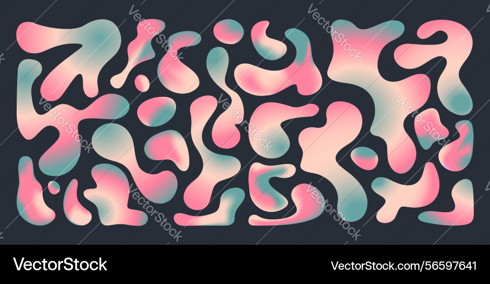 Abstract gradient shapes on black background Abstract gradient shapes on black background vector image