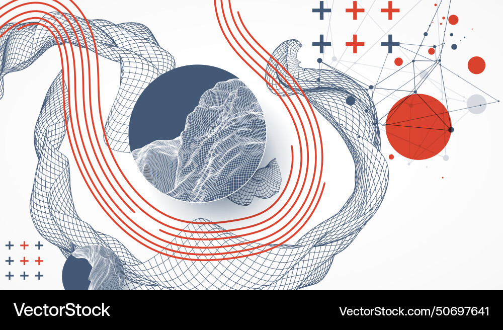 Abstract wave is made in a frame style template Abstract wave is made in a frame style template vector image