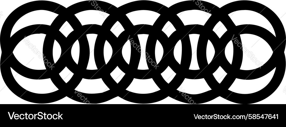Interlocking Circles Pattern Vector Image