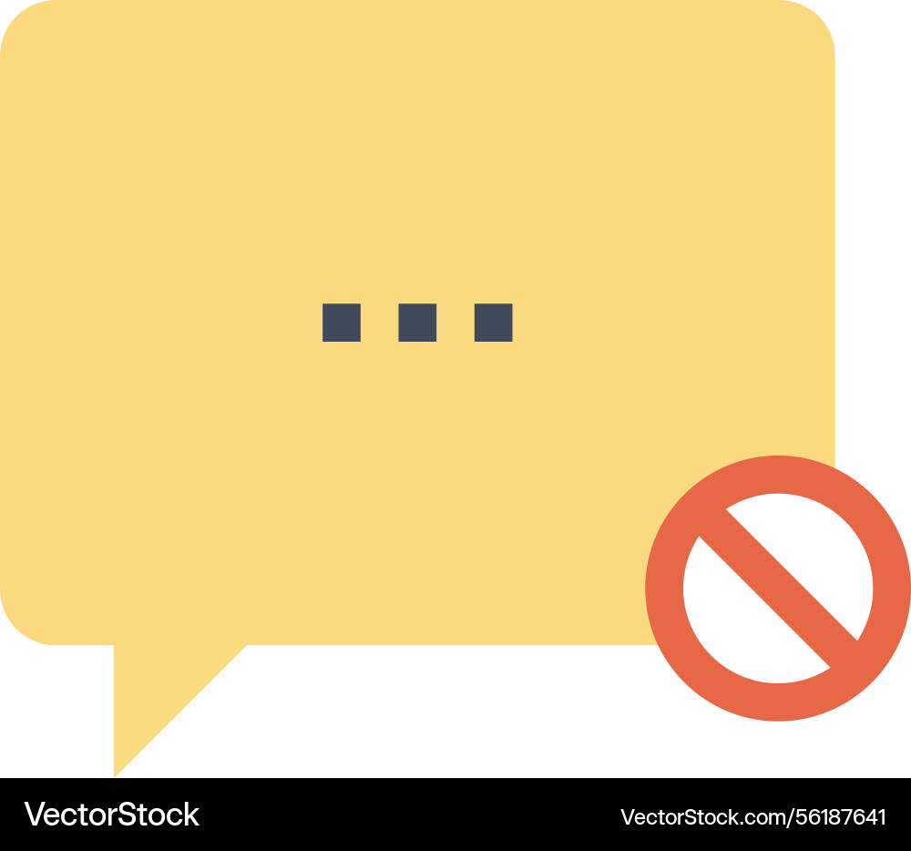 Message bubble flat web icon concept Message bubble flat web icon concept vector image