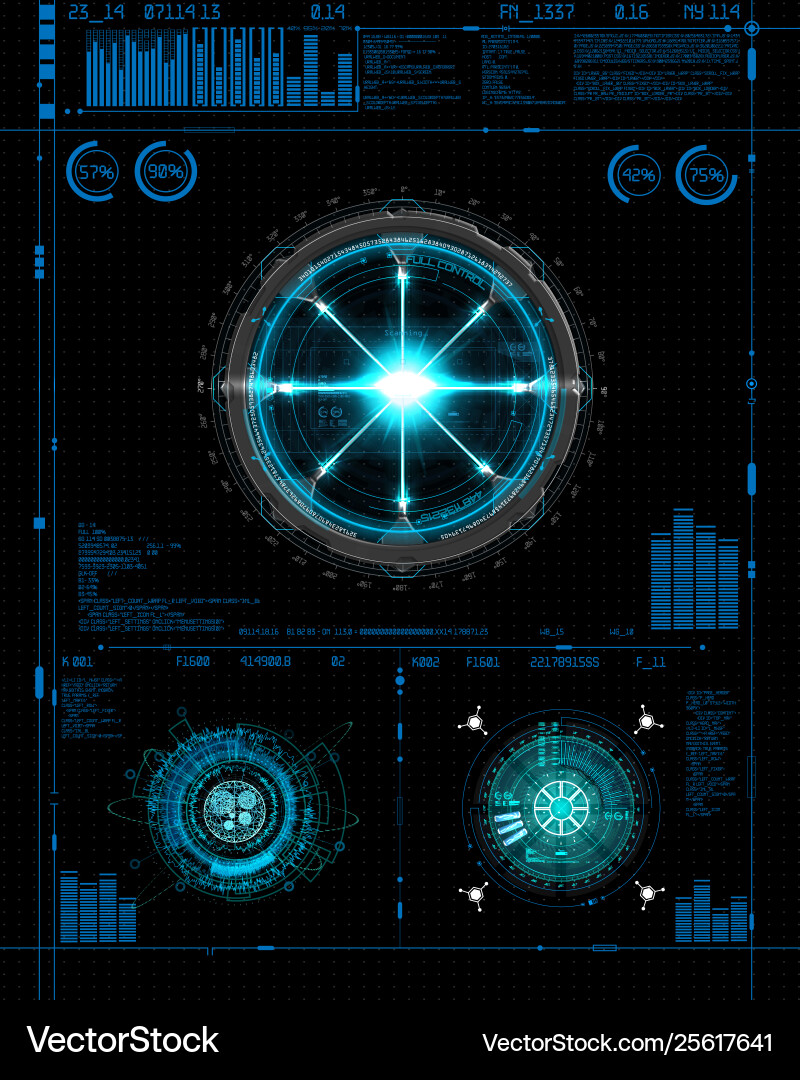 Modern Head-Up Display Interface vector image